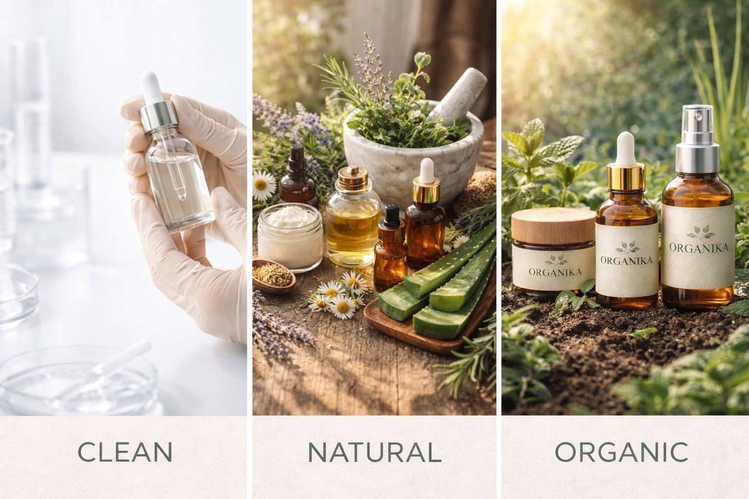 Clean vs Natural vs Organic